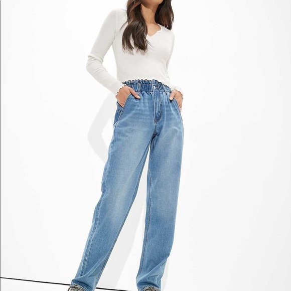 NWOT AE Baggy Mom Jeans - Picture 3 of 7